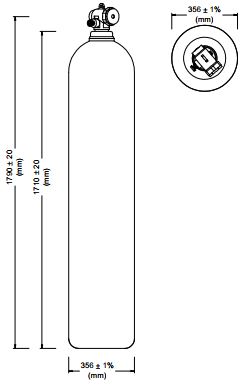 Bình chữa cháy khí FM-200 loại 140L SFS-C140 Hãng S-tec vina - Image 2