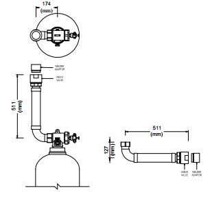 Bình chữa cháy khí FM-200 loại 140L SFS-C140 Hãng S-tec vina - Image 3