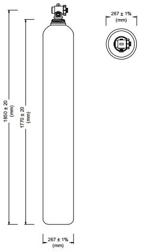 Bình chữa cháy khí FM-200 loại 82.5L SFS-C82.5 Hãng S-tec vina - Image 2